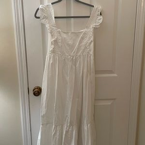 White Aqua Maxi dress with tie back